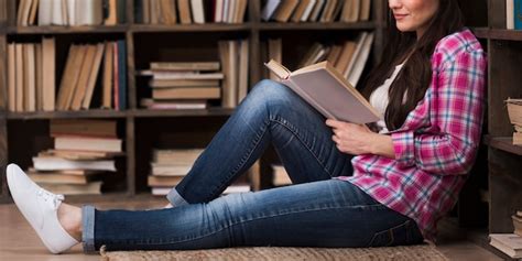 Portrait Of Adult Woman Reading A Book Free Photo