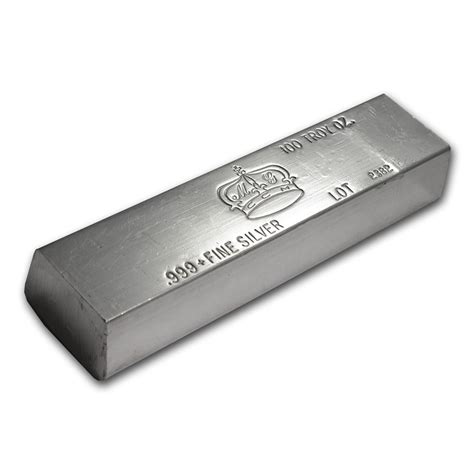 Buy 100 Oz Silver Bar Mg Crown Apmex