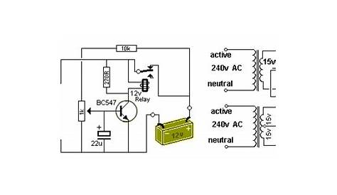 12 volt battery charger schematic diagram