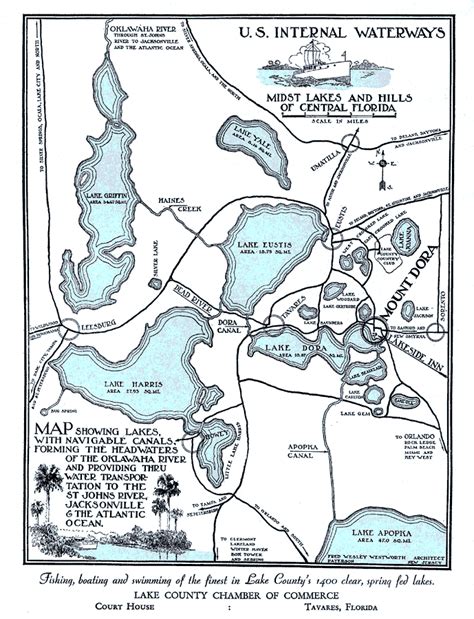 U S Internal Waterways Midst Lakes And Hills Of Central Florida 1925 Ad