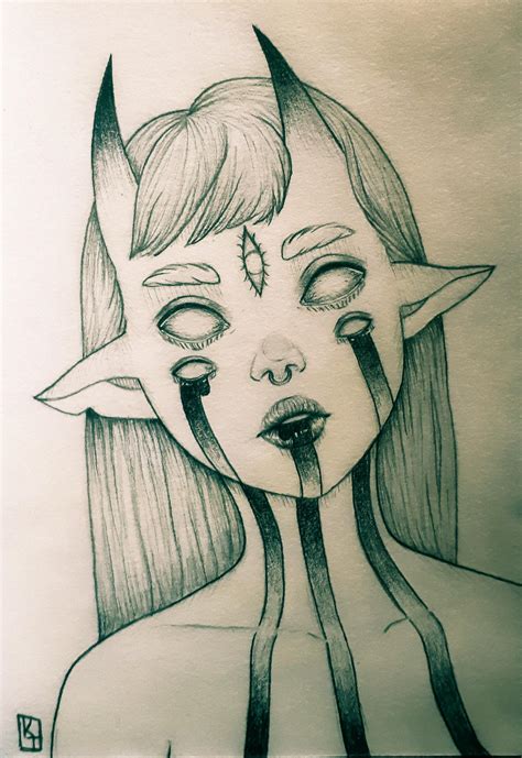 Female Devil Drawing Np