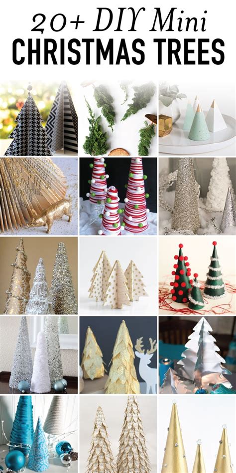 You can make bowknots and pendants using satin ribbons, sequins, dried oranges, pine cones, and more. 20+ DIY Mini Christmas Tree Ideas