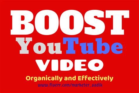 Marketersadik I Will Boost Up Your Youtube Video Organically For 10