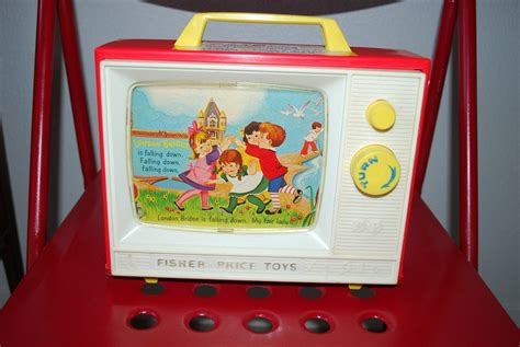 Vintage 1960s Fisher Price Musical Two Tune Tv Row Your