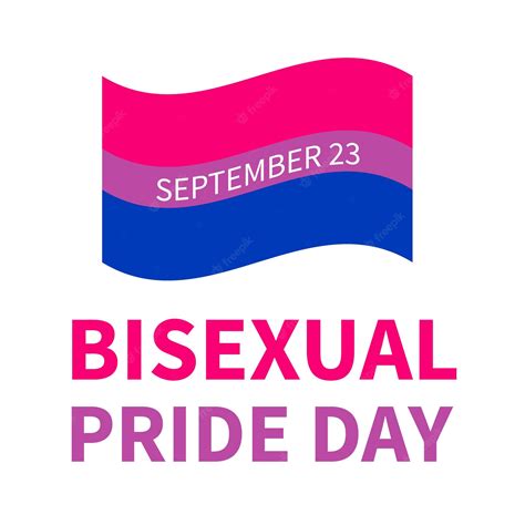 Afiche Tipográfico Del Día Del Orgullo De La Bisexualidad Evento De La Comunidad Lgbt Celebrado