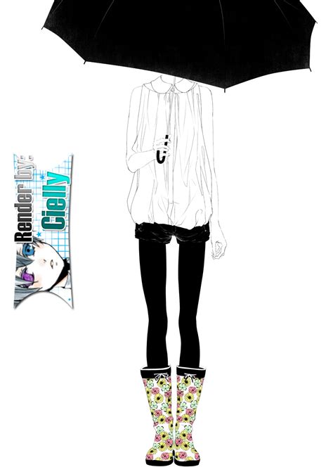 Extracted Anime Girl Under Umbrella Bycielly By Ciellyphantomhive On