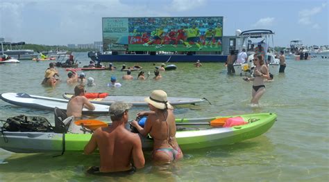 World Cup Fans Make A Big Splash At Haulover Sandbar Photos Sun