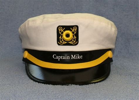 Personalized Yacht Captains Hat Perfect For Sailing And