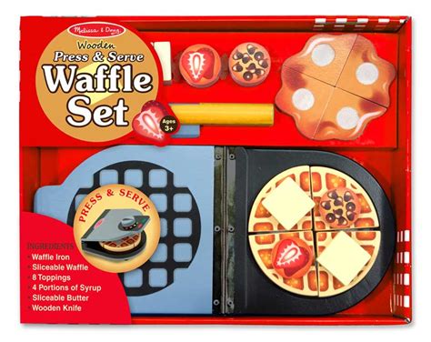 Wooden Press And Serve Waffle Set Melissa And Doug Puzzle Warehouse
