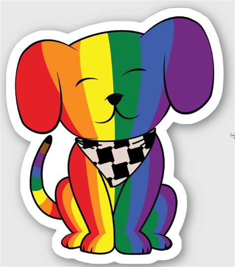 Lgbtq Rainbow Pride Kitty Sticker Lgbtq Flag Pride Sticker Etsy