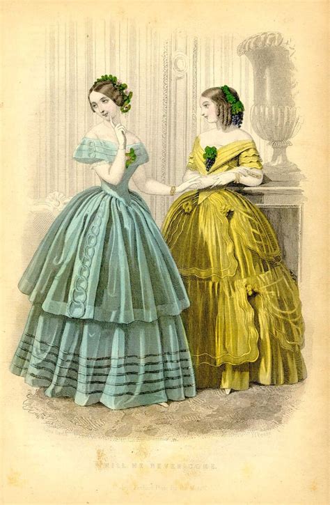 1850 Evening Dresses Godeys May Victorian Fashion Women Victorian