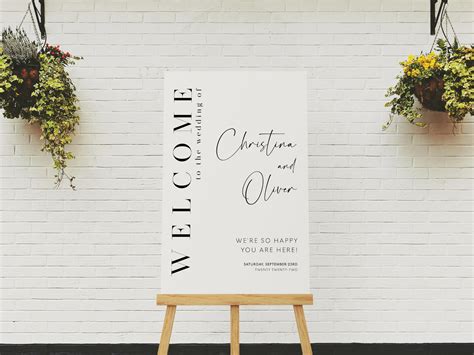 Welcome Sign Wedding Boho Welcome Sign Formal Welcome Sign Etsy