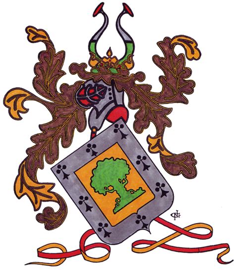 Moraga Coat Of Arms Crest Above Wreath Consists Of Gold Horns With A Single Green Clover A