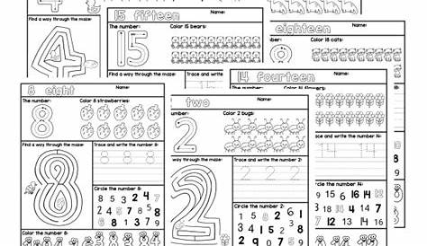 Number Worksheets 1-20 – Frogs and Fairies