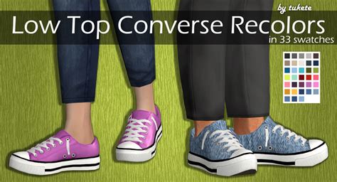 Low Top Converse Recolors Sims 4 Sims 4 Cc Shoes Sims 4 Mods Clothes