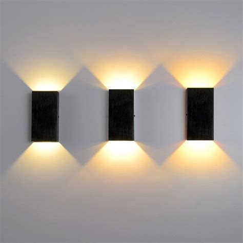 Modern Led Minimalist Cube Aluminum Wall Light 2 Light Indoor Wall