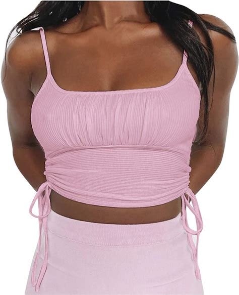 crop tops damen kurz sexy cami sexy tank top einfabig oberteile damen bauchfrei tops camisole