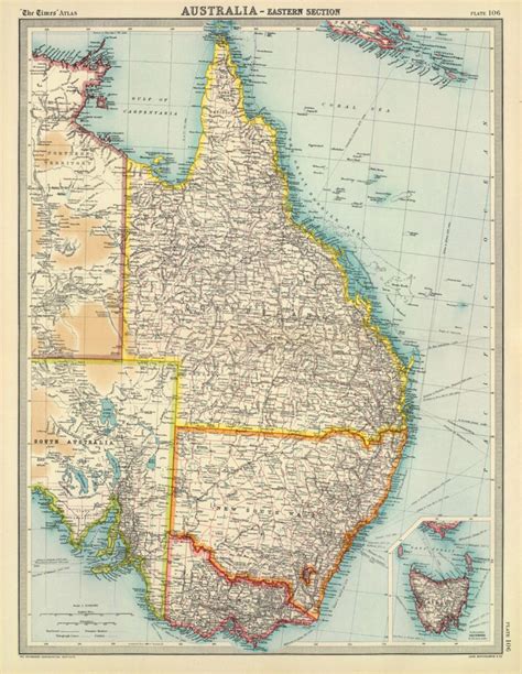 Eastern Australia Map Old Map Archival Print On Paper Or Etsy New Zealand