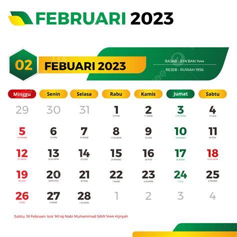 Kalender 2023 Februari Lengkap Dengan Tanggal Merah Cuti Bersama Jawa