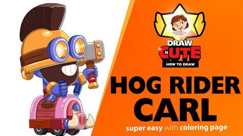You can now print this beautiful brawl stars carl coloring page or color online for free. How to draw Hog Rider Carl | Brawl Stars super easy ...