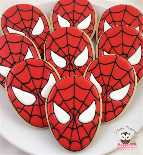Spiderman cookies, spider cookies, superhero cookies, super hero cookies | Spiderman cookies ...