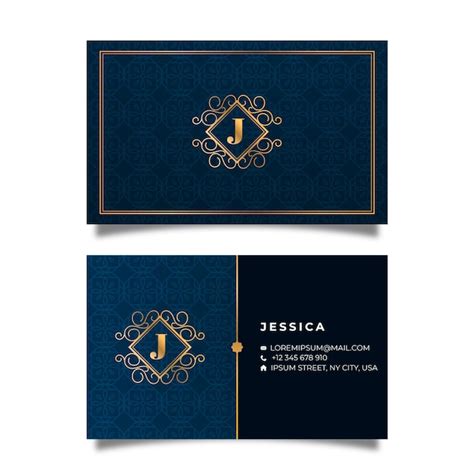 Elegant Business Card Template Free Vector