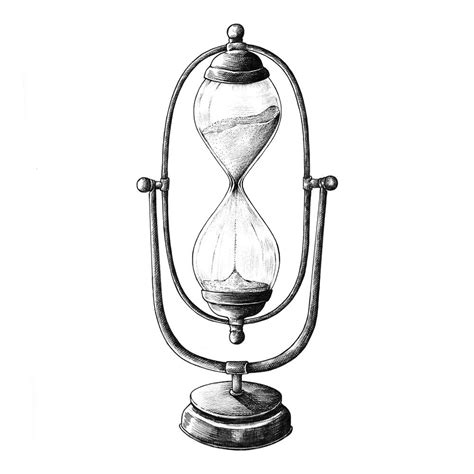 download free image of hand drawn sandglass isolated on background about hourglass past