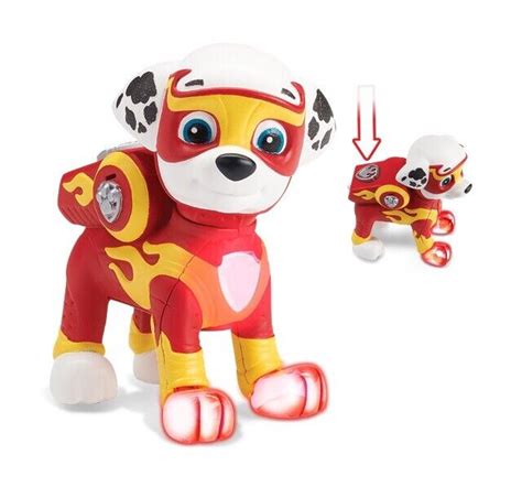 Paw Patrol Mighty Pups Charged Up Marshall Deluxe Vehicle And Marshall