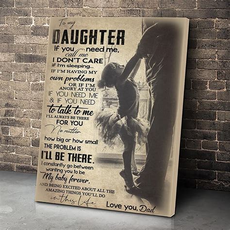 To My Daughter Poster Prints If You Need Me Wall Art Prints Poster Wall Decor T Daughter