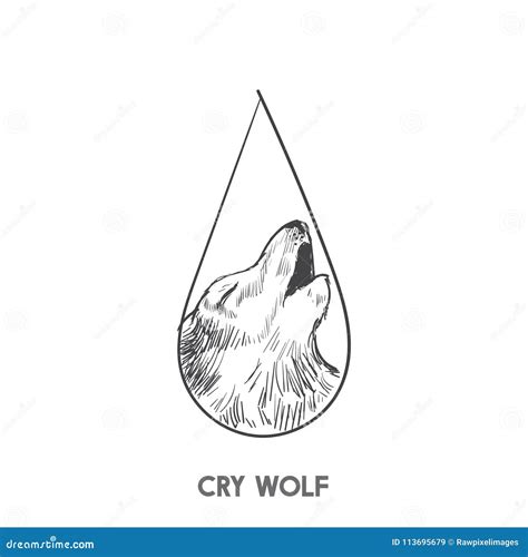 Crying Wolf Drawing