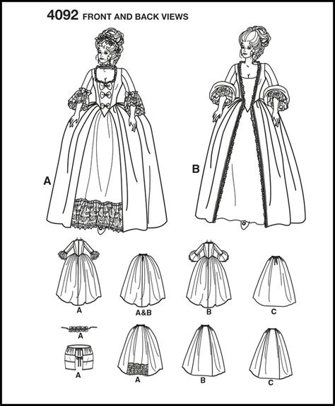 Marie Antoinette Gown Designer Sewing Pattern 2 Etsy Sewing Pattern