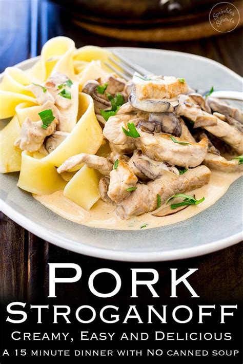 Walnuts toasted, 1 lb leftover pork loin or possibly smoked turkey, optional fat. Pork Stroganoff with Buttered Noodles | This pork stroganoff is the best kind of comfort fo ...
