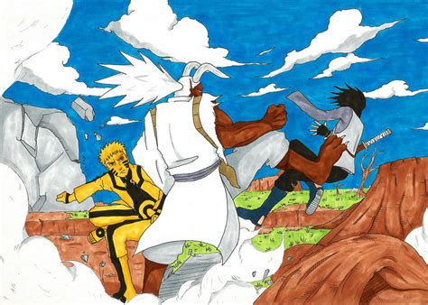 Naruto And Sasuke Vs Momoshiki By Kro15 On Deviantart