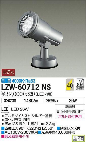 DAIKO 大光電機 アウトドアスポットライト LZW 60712NS 商品紹介 照明器具の通信販売インテリア照明の通販ライトスタイル