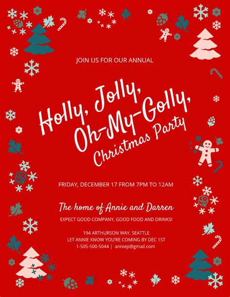 Jolly Christmas Party Invitation Venngage
