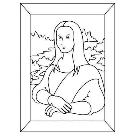 20 Desenhos Da Monalisa Para Colorir Com Criatividade Desenhos Para