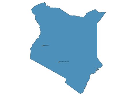 Airports In Kenya Map Svg Vector Map Of Airports