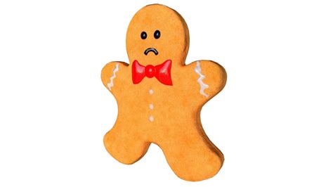 3d Model Gingerbread Man Sad Face Vr Ar Low Poly Cgtrader