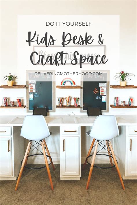 Diy Kids Desk And Craft Space Diy Kids Desk Kids Desk Space Diy Desk