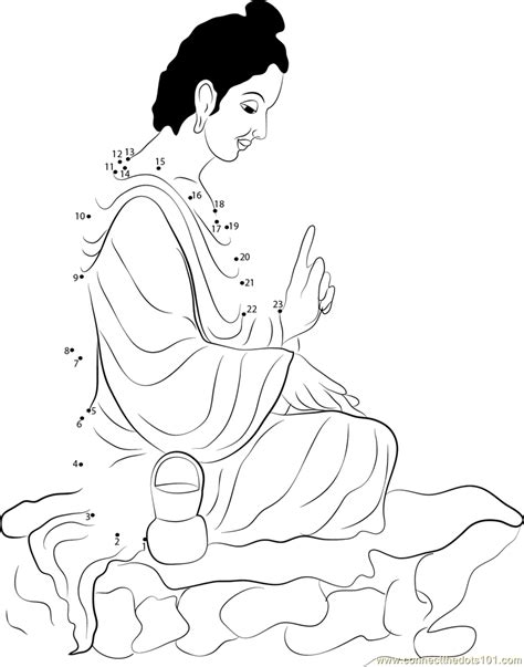 Buddha Purnima Celebration Dot To Dot Printable Worksheet Connect The