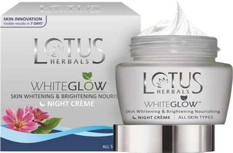 Lotus Whiteglow Skin Whiteningandbrightening Night Creame 60g Sb Sons