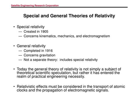 Ppt Special And General Theories Of Relativity Powerpoint