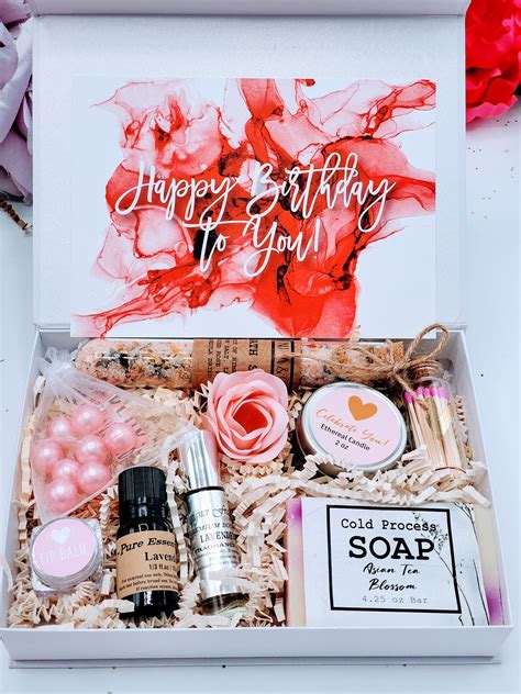 Birthday Gift Box Gift Box For Women Spa Gift Basket For Etsy