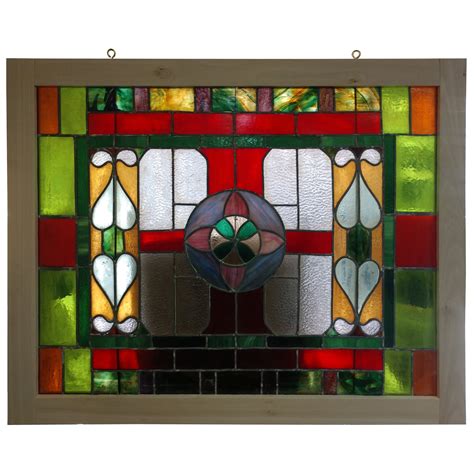 Set Of Four Art Nouveau Stained Glass Windows Attributed To Victor Horta At 1stdibs