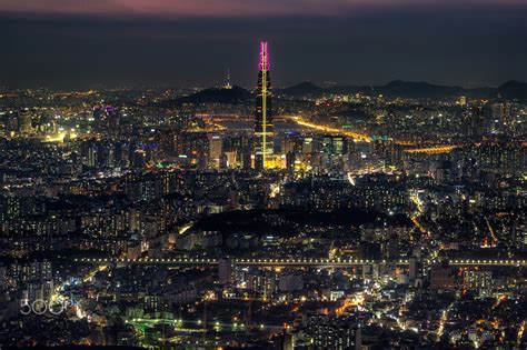 Seoulful Night Illuminated Night Cityscape Over Seoul City The