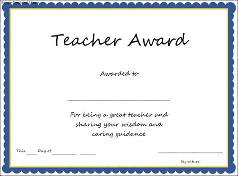 Free Printable Teacher Awards Certificates Printable Templates By Nora