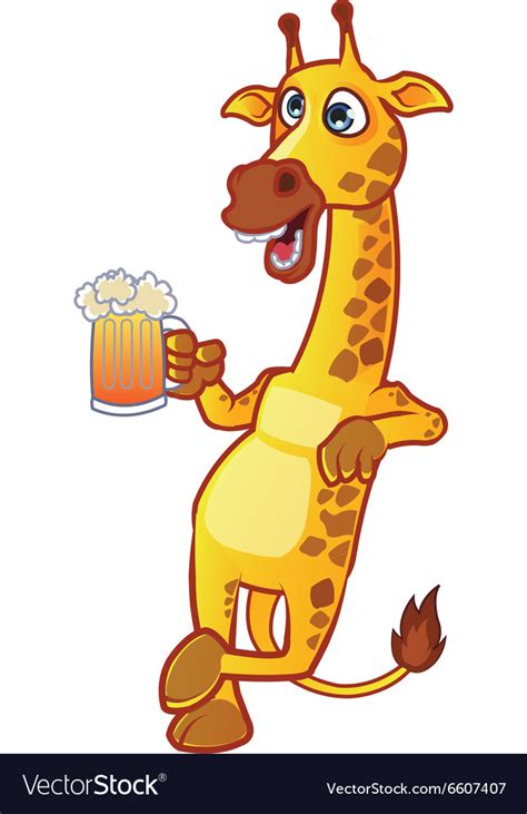 Drunken Giraffe Royalty Free Vector Image Vectorstock