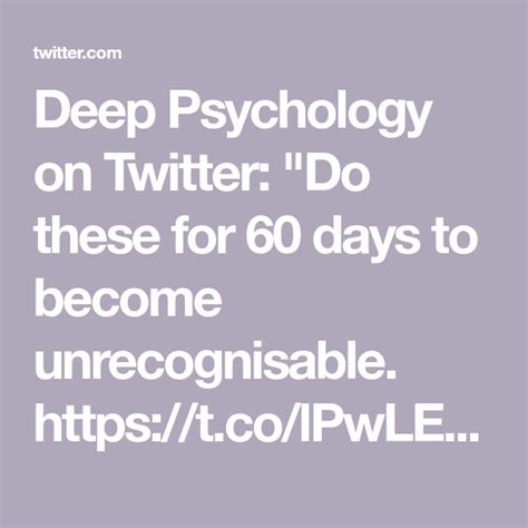 Deep Psychology On Twitter Psychology Deep How To Become