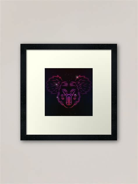 Neon Koala Framed Art Print For Sale By Ashjlawson Redbubble
