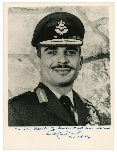 King Hussein Of Jordan Signed Photograph Rr Auction